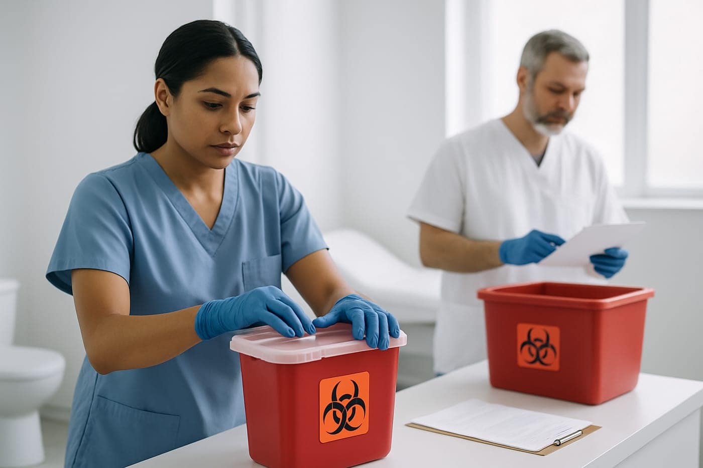 Compliant waste handling for dermatology clinics