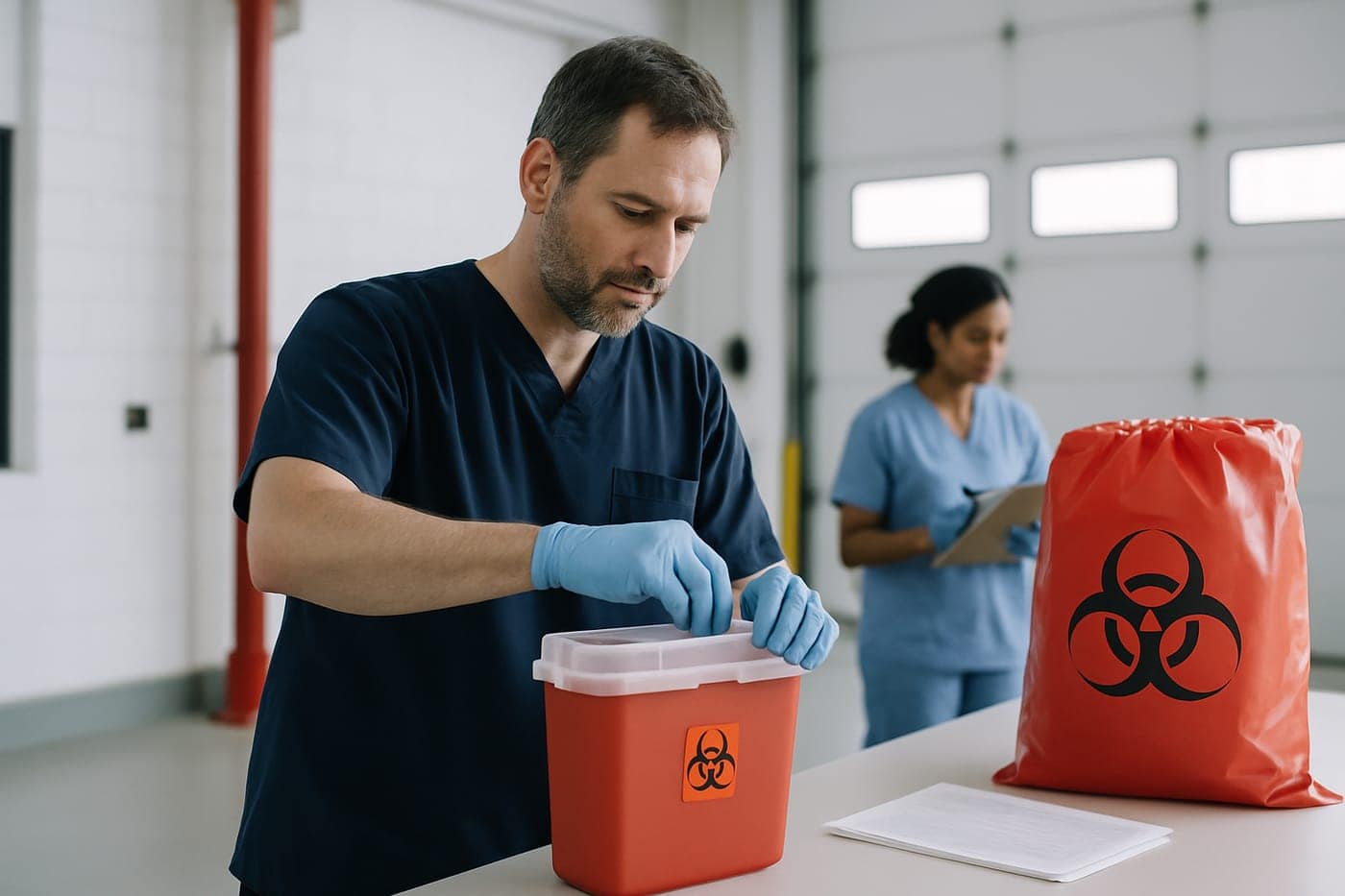 Compliant waste handling for fire u0026 EMS stations