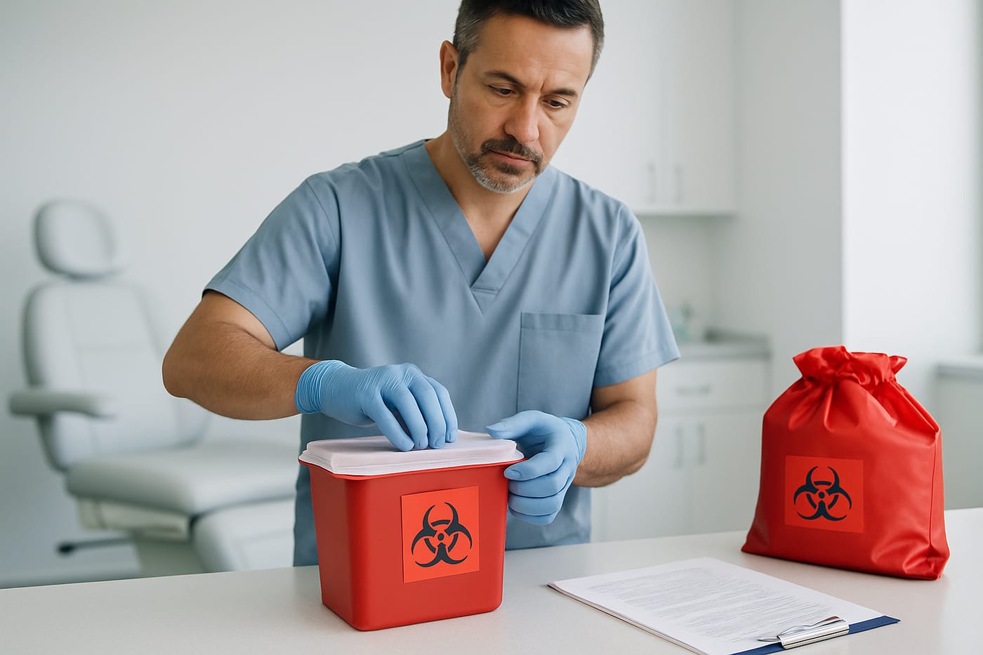 Compliant waste handling for podiatry clinics