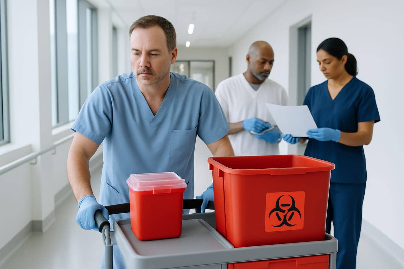 Compliant waste handling for hospitals