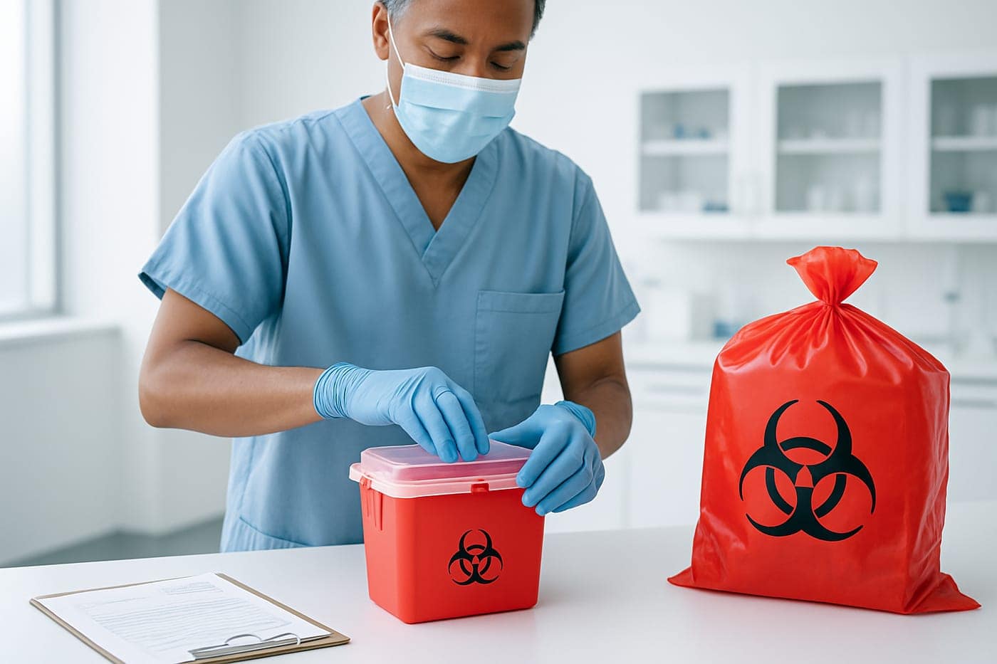 Compliant waste handling for clinical and research labs