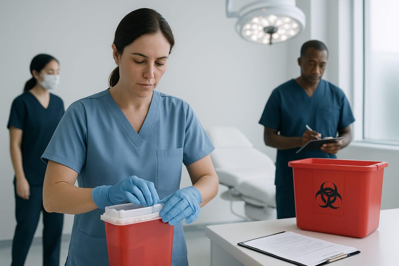 Compliant waste handling for plastic and cosmetic surgery centers